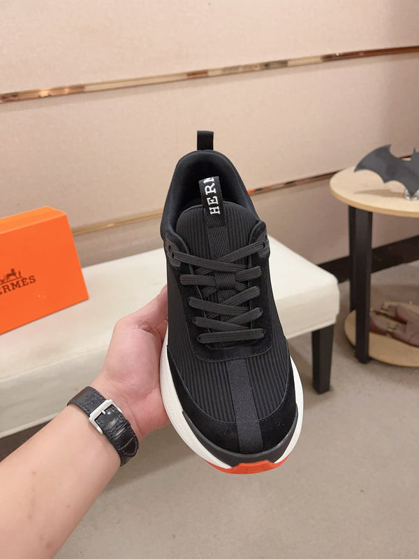 HM HUGO SNEAKER BLACK-WHITE WEAVE AND SUEDE