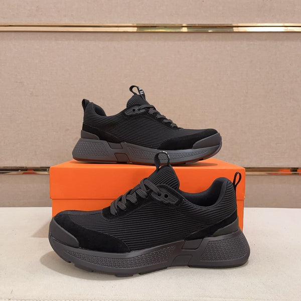 HM HUGO SNEAKER BLACK WEAVE AND SUEDE