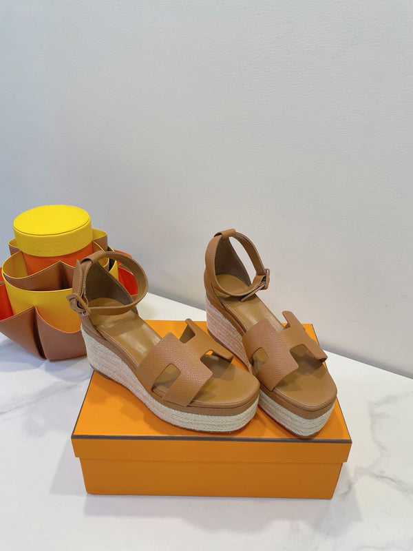 HM Elda espadrille Copper Brown Cowhide 212237