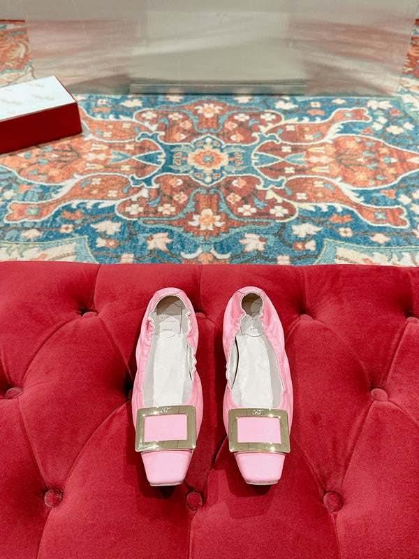 Viv Ballet Flats Pink Imported Lambskin 247129