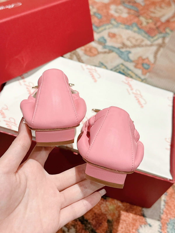 Viv Ballet Flats Pink Imported Lambskin 247129