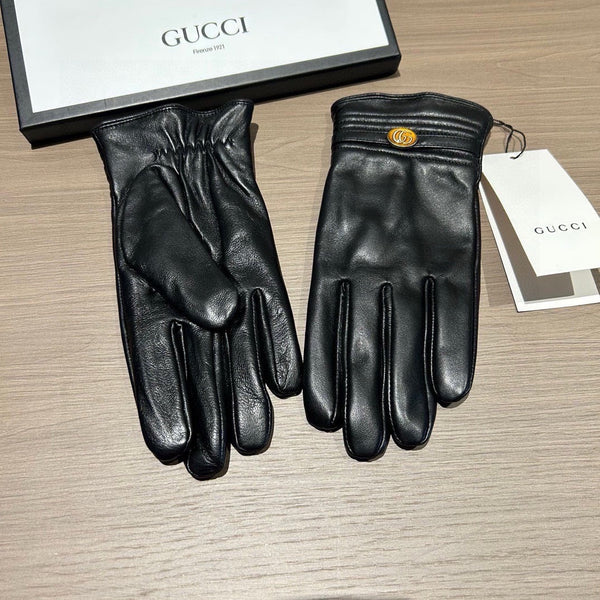 GUANTI TOUCHSCREEN IN PELLE DI AGNELLO NERA 435967