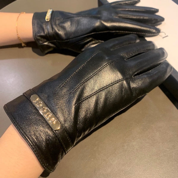 TOUCHSCREEN LAMBSKIN GLOVES BLACK 456312