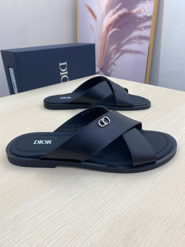 CD ALIAS ICON SANDAL BLACK CALFSKIN