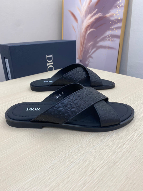 CD ALIAS SANDAL BLACK MONOGRAM CALFSKIN