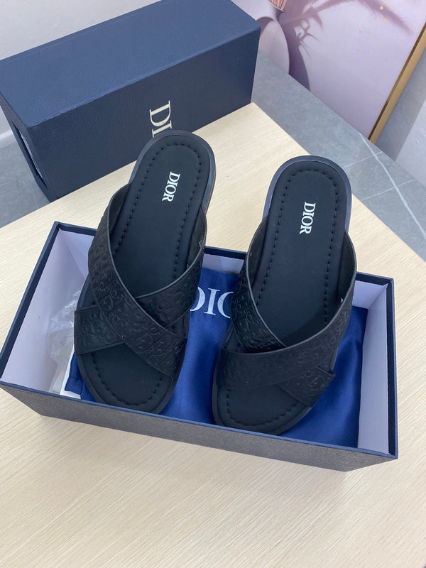 CD ALIAS SANDAL BLACK MONOGRAM CALFSKIN