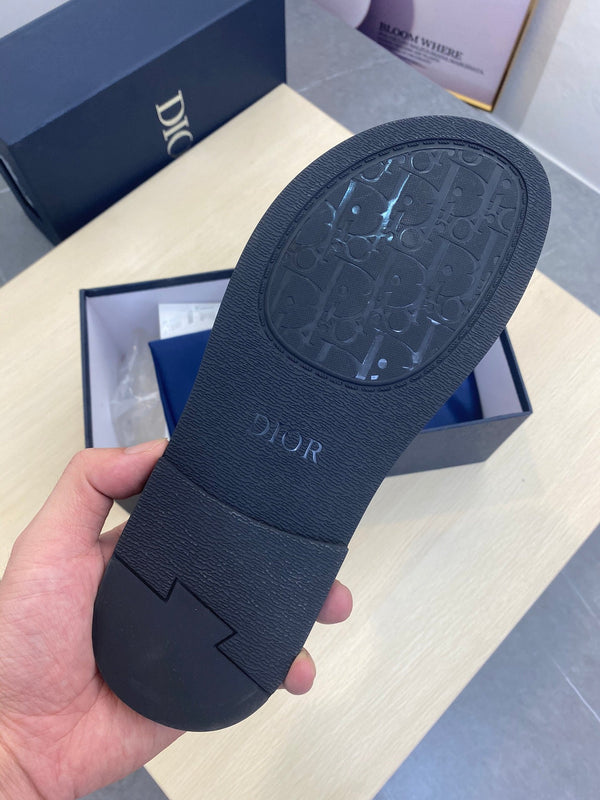 CD SLIDE ALIDAS SLIPPER BLACK CALFSKIN