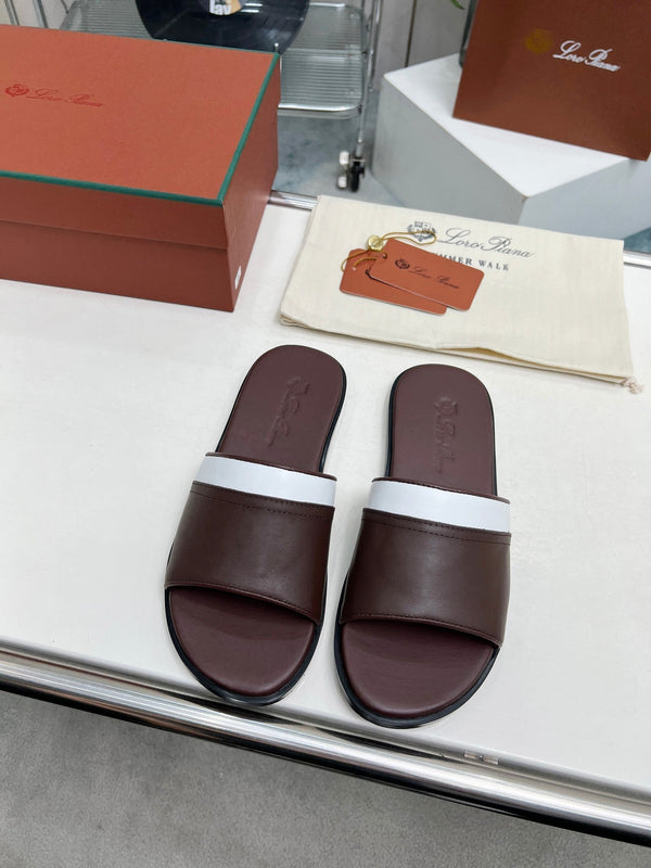 LP SLIPPER PATHON CHOCOLATE CALFSKIN