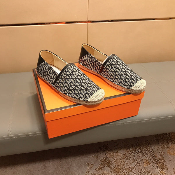 CD PARADISE ESPADRILLE LOAFER BLACK AND BEIGE JACQUARD