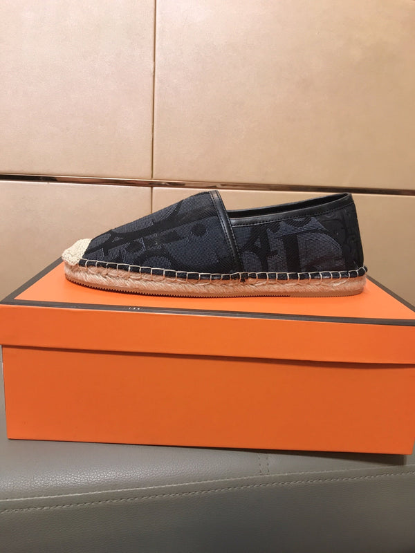 CD PARADISE ESPADRILLE LOAFER BLACK MONOGRAM JACQUARD