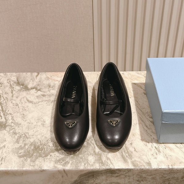 PRA 25s Ballet Flats Black Cowhide 449718