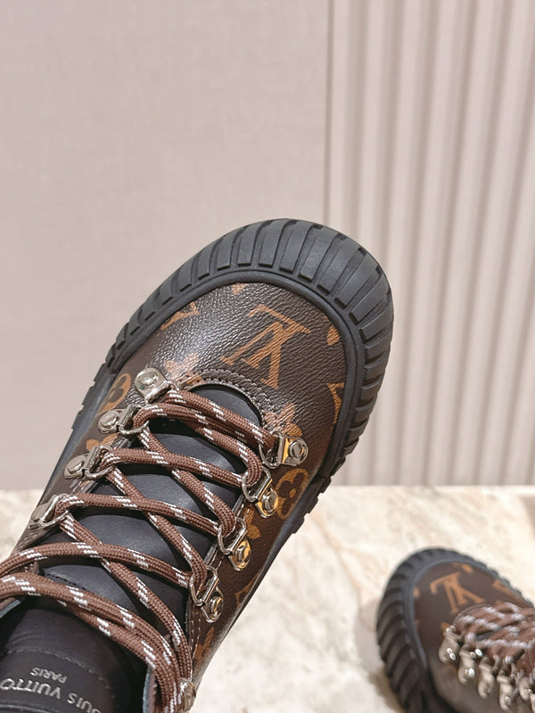 LV Ruby Ranger Ankle Boot 50mm Brown Monogram Canvas 450337