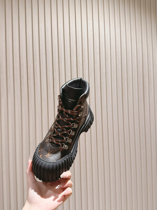 LV Ruby Ranger Ankle Boot 50mm Brown Monogram Canvas 450337