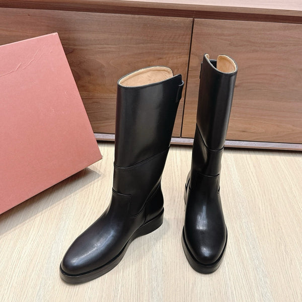 LP Lupo Mid-Calf Boot 20mm Black Cowhide Sheepskin 447741