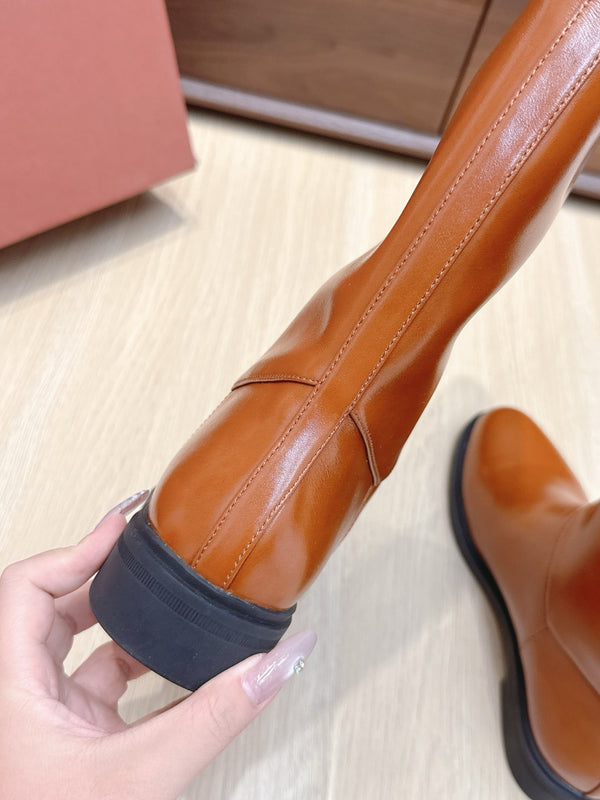 LP Long Boots 20mm Brown Cowhide Sheepskin 447747