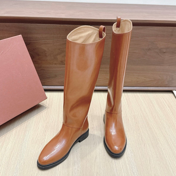 LP Long Boots 20mm Brown Cowhide Sheepskin 447747