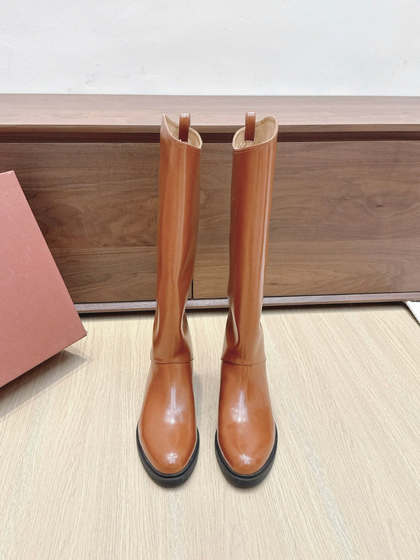 LP Long Boots 20mm Brown Cowhide Sheepskin 447747