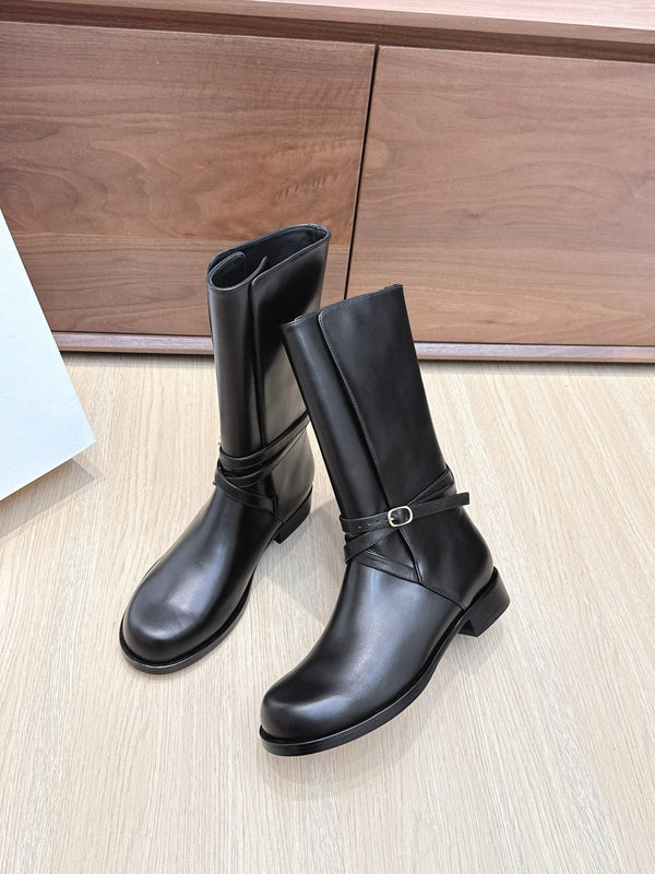 Stivali Jodhpur The Row 25ss 20mm in pelle di vacchetta nera 445427