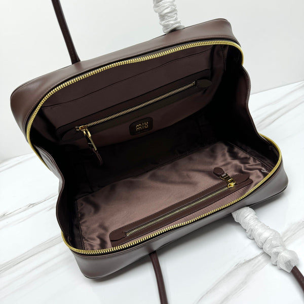 MIU BEAU BAG 34 IN BRIARWOOD CALFSKIN