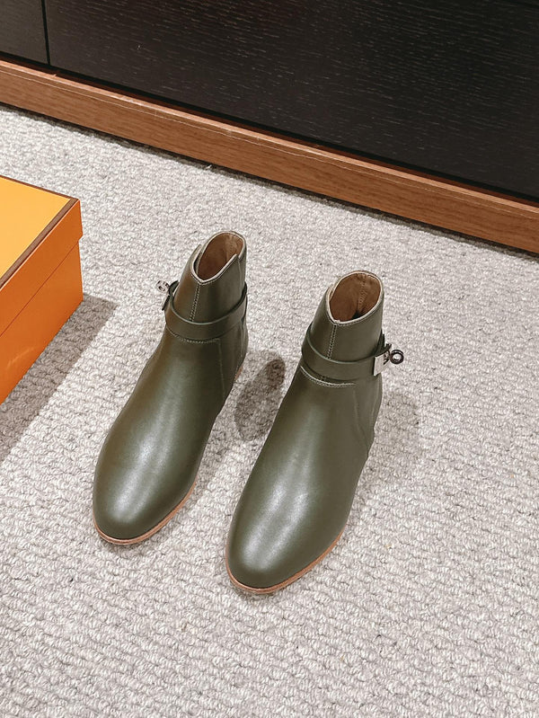 Stivaletto Neo in pelle di vitello color cachi