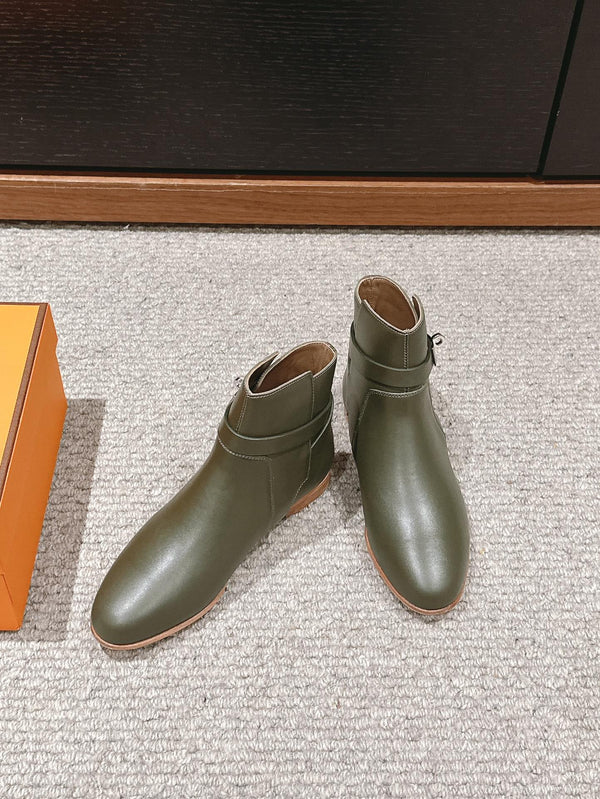 Stivaletto Neo in pelle di vitello color cachi