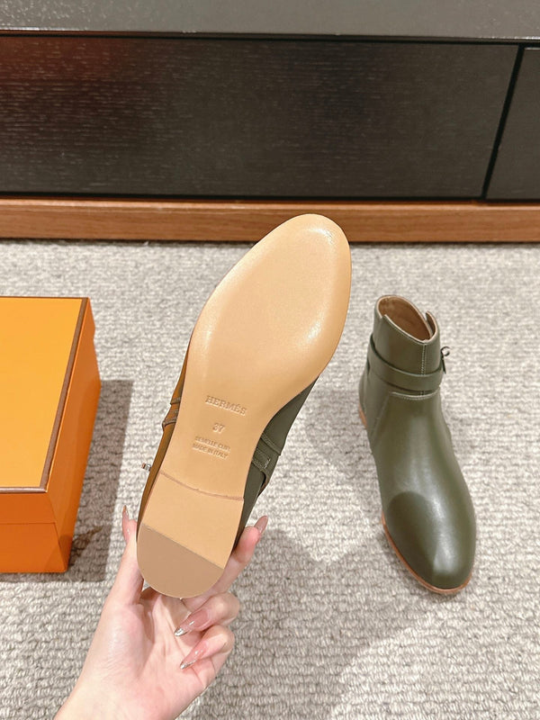 Stivaletto Neo in pelle di vitello color cachi