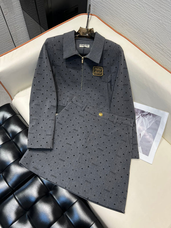 Miu Miu 25 Set Grigio Poliestere