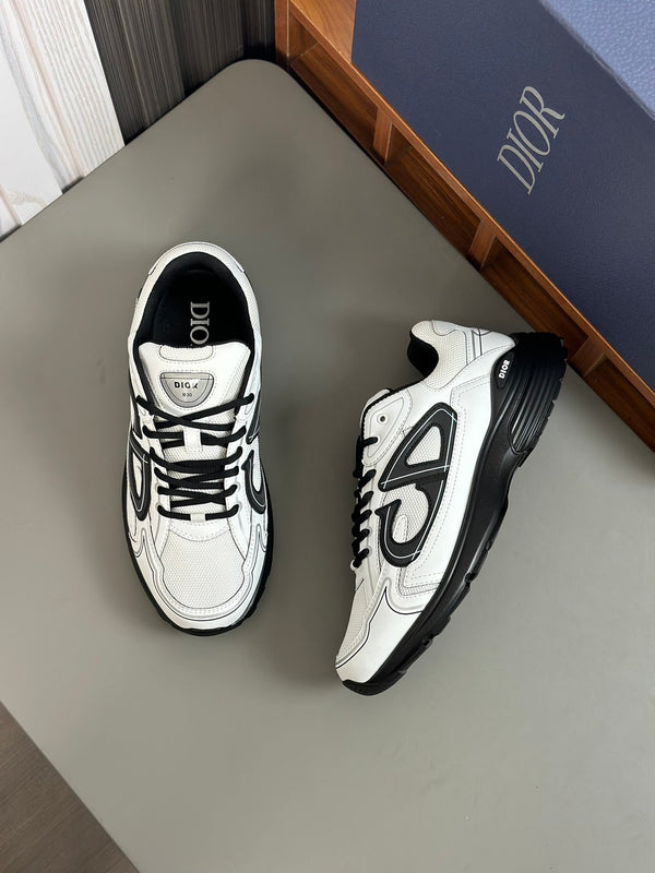 CD B30 SNEAKER WHITE AND BLACK MESH FABRIC