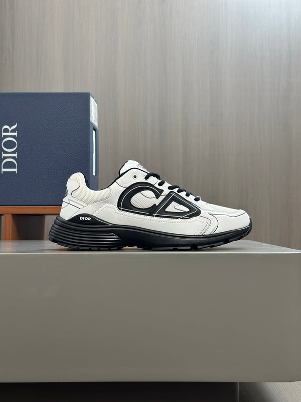 CD B30 SNEAKER WHITE AND BLACK MESH FABRIC