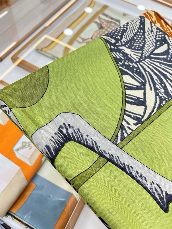 Cavalier en Formes shawl 140 CM In Colorful Cashmere And Silk 227893