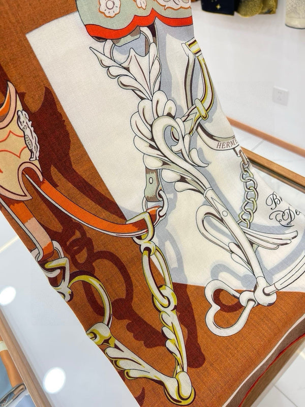 Brides Et Destin Scarf 140 CM In Colorful Cashmere And Silk 227900