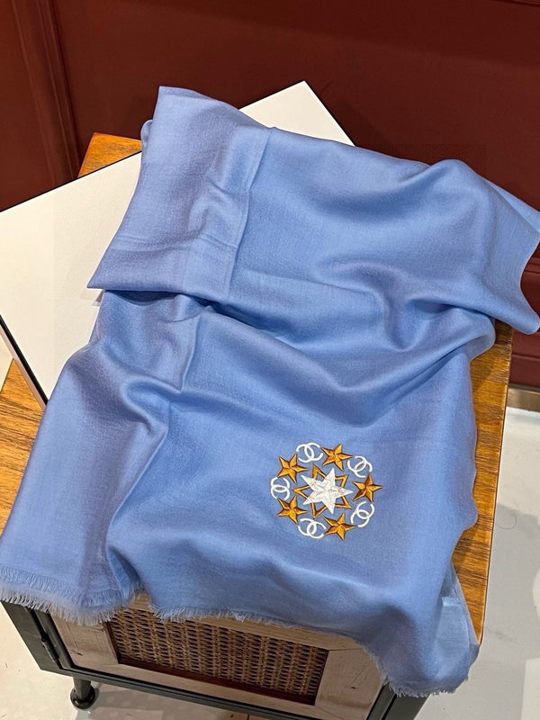 SCIARPA 200 CM IN CASHMERE BLU ELETTRICO 394616