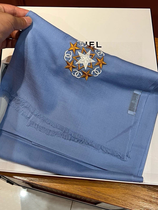 SCIARPA 200 CM IN CASHMERE BLU ELETTRICO 394616