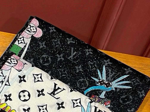 SCIARPA LUNGA 200 CM IN CASHMERE MONOGRAM BIANCO 396506