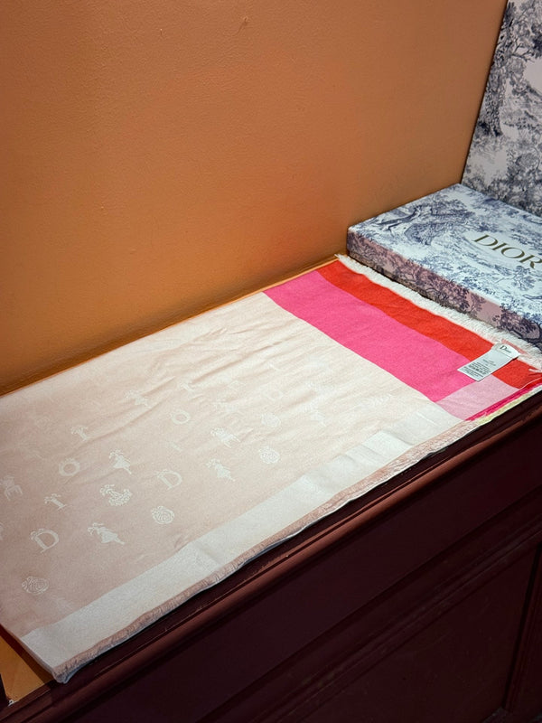 SCIALLE 140 CM IN CASHMERE E SETA ROSA CHIARO 413801