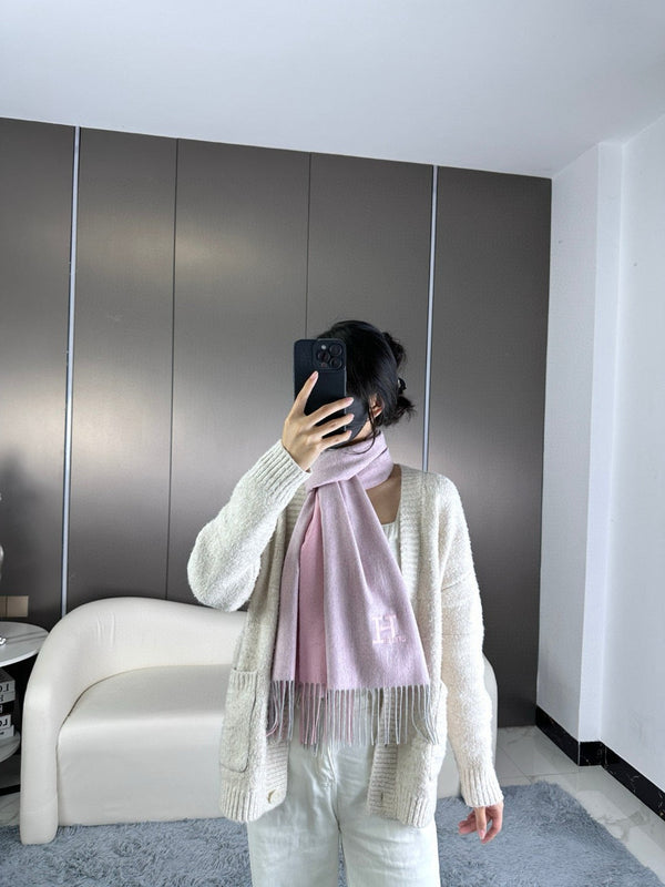 Scarf 190 CM In Pink Mix Grey Pink Cashmere 325944