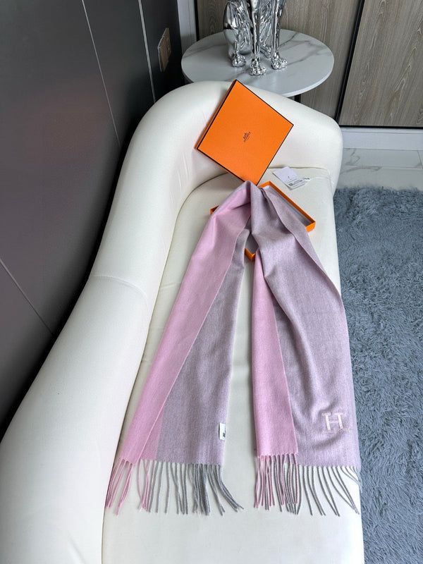 SCARF 190 CM IN PINK CASHMERE