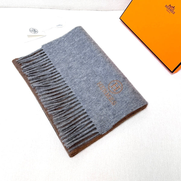 Scarf 180 CM Brown Grey Cashmere