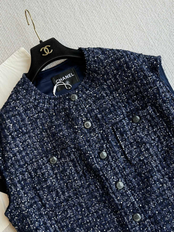 CC 25 Sleeveless Vest Yb Navy Blue Polyamide Cotton 237719