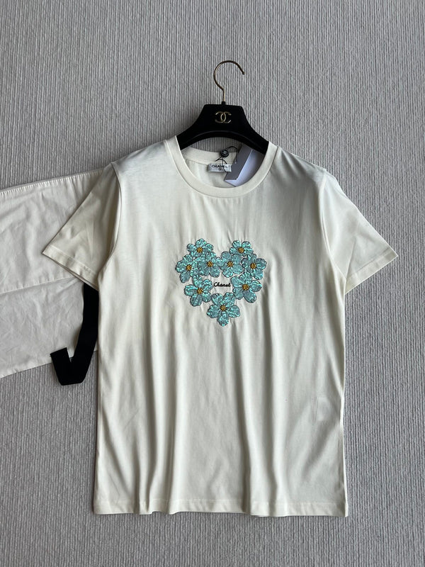 CC 25 Embroidered Sleeves Short Cotton