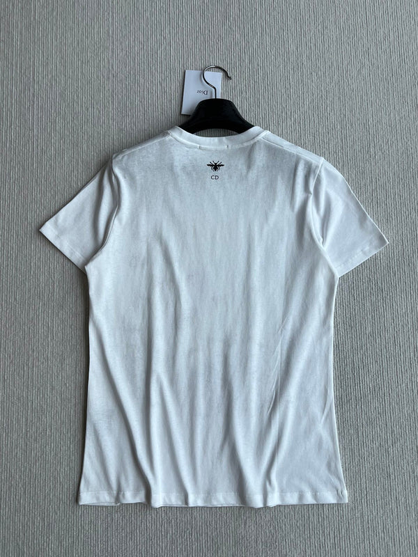 CD 25 Butterfly Short-sleeved T-shirt White