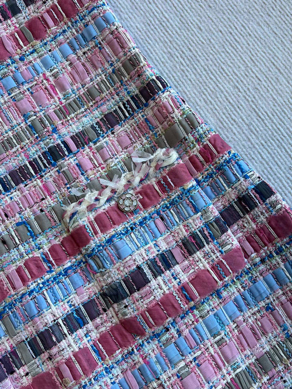 CC 25SS Abito scollo a V con nastri con nappe intrecciate a mano Colorato 277225