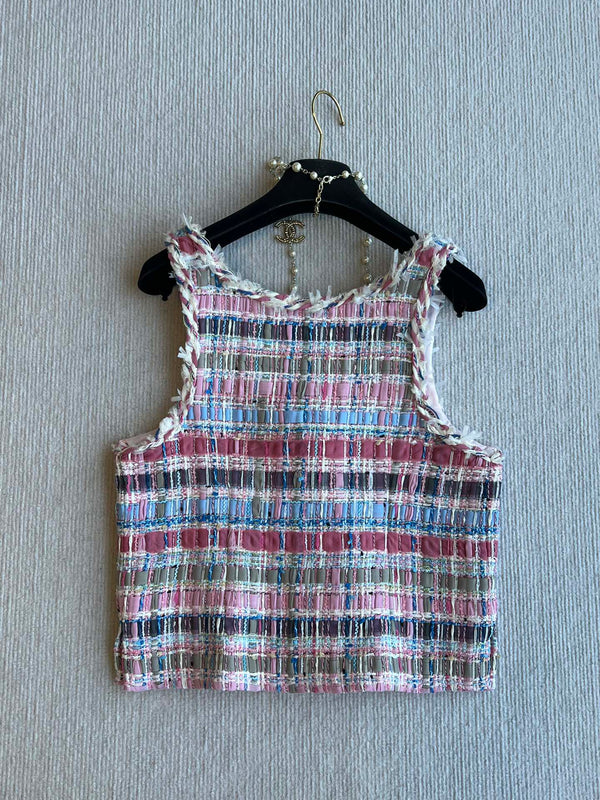 CC 25SS Gilet di lana con nastri con nappe intrecciati a mano Colorato 277206