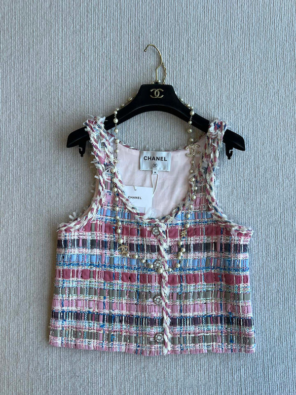 CC 25SS Gilet di lana con nastri con nappe intrecciati a mano Colorato 277206