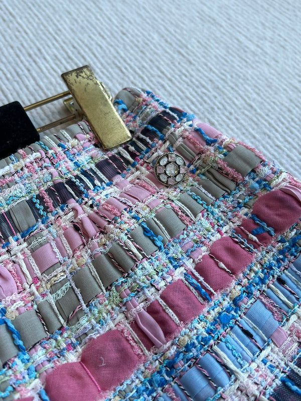 Gonna in lana CC 25SS con nastri intrecciati a mano colorati 277207