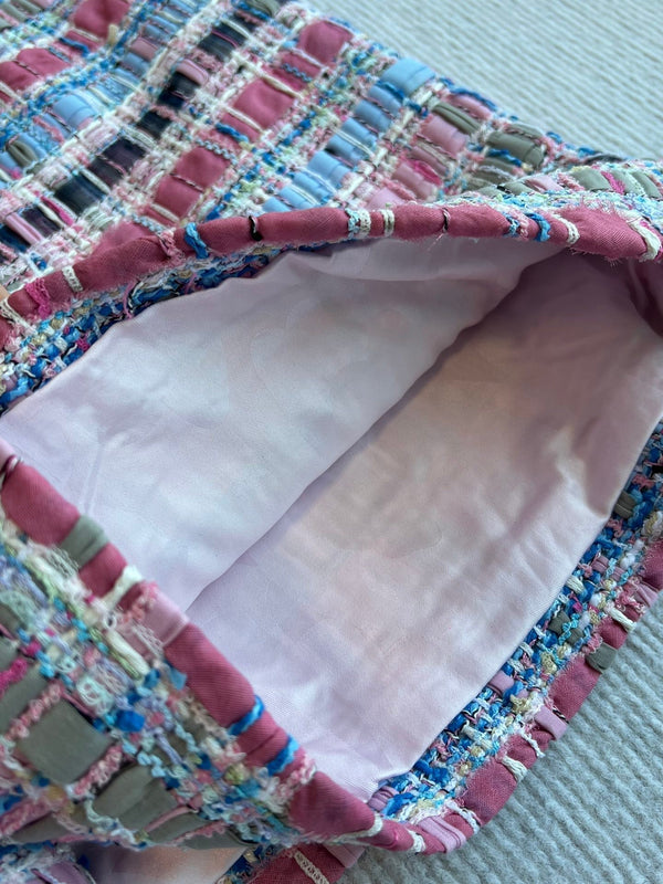 Gonna in lana CC 25SS con nastri intrecciati a mano colorati 277207