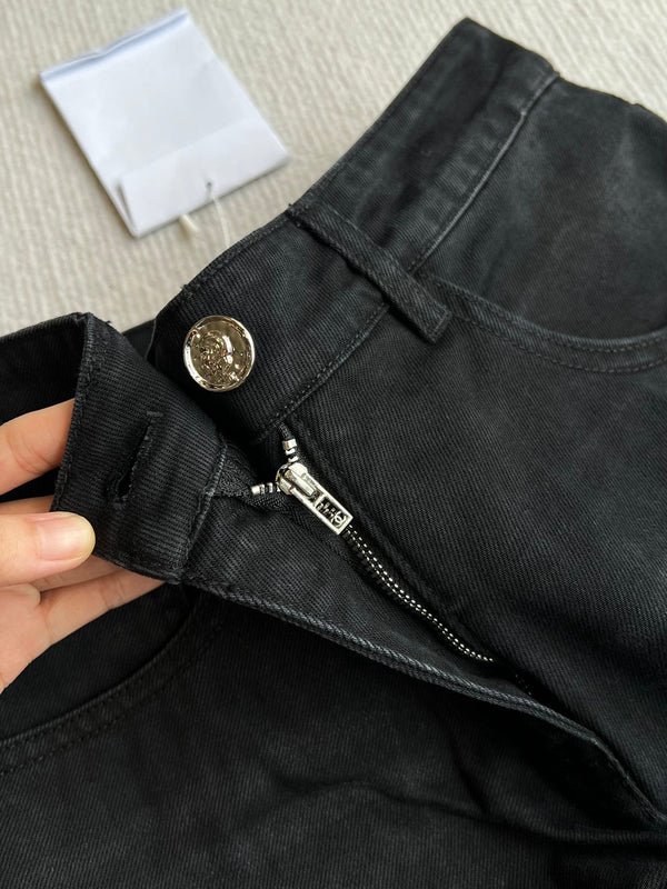 CC 25SS Wide-Leg Pants In Black Denim 277038