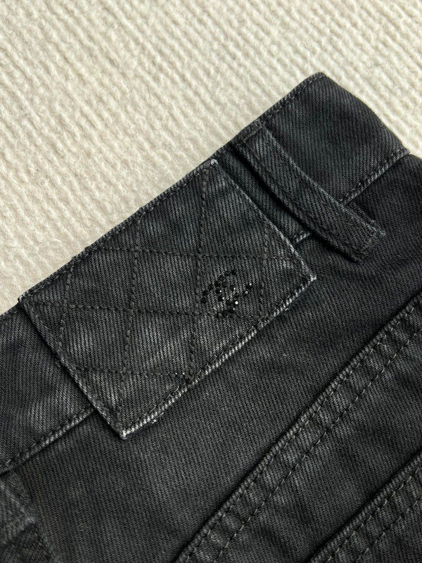 CC 25SS Wide-Leg Pants In Black Denim 277038