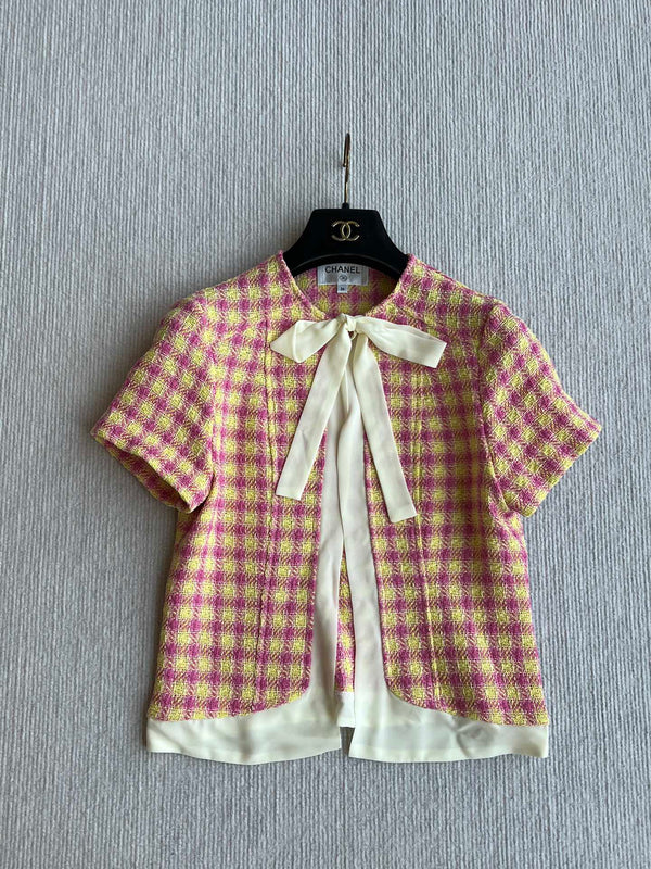 CC 25 Tweed Set Pink Yellow Cotton Polyester