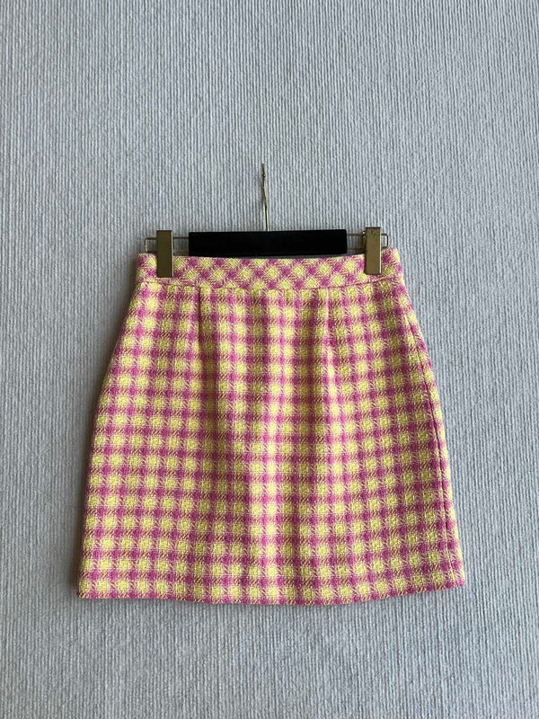 CC 25 Tweed Set Pink Yellow Cotton Polyester